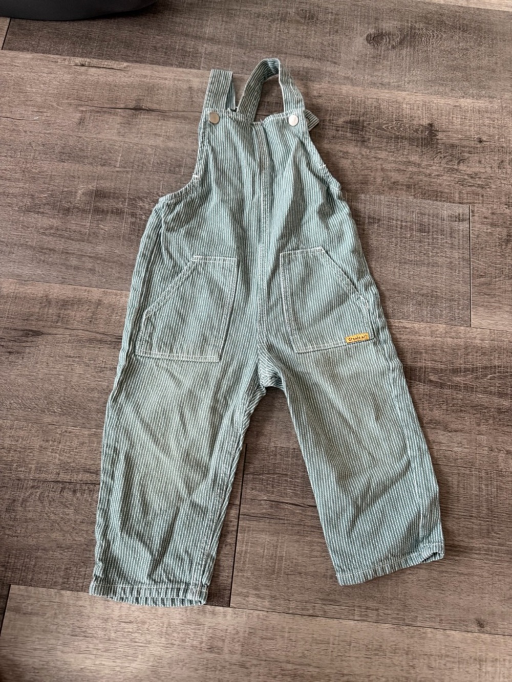 Striped Green Corduroy Kids Overalls - ZARA 18-24 months